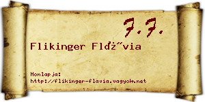 Flikinger Flávia névjegykártya